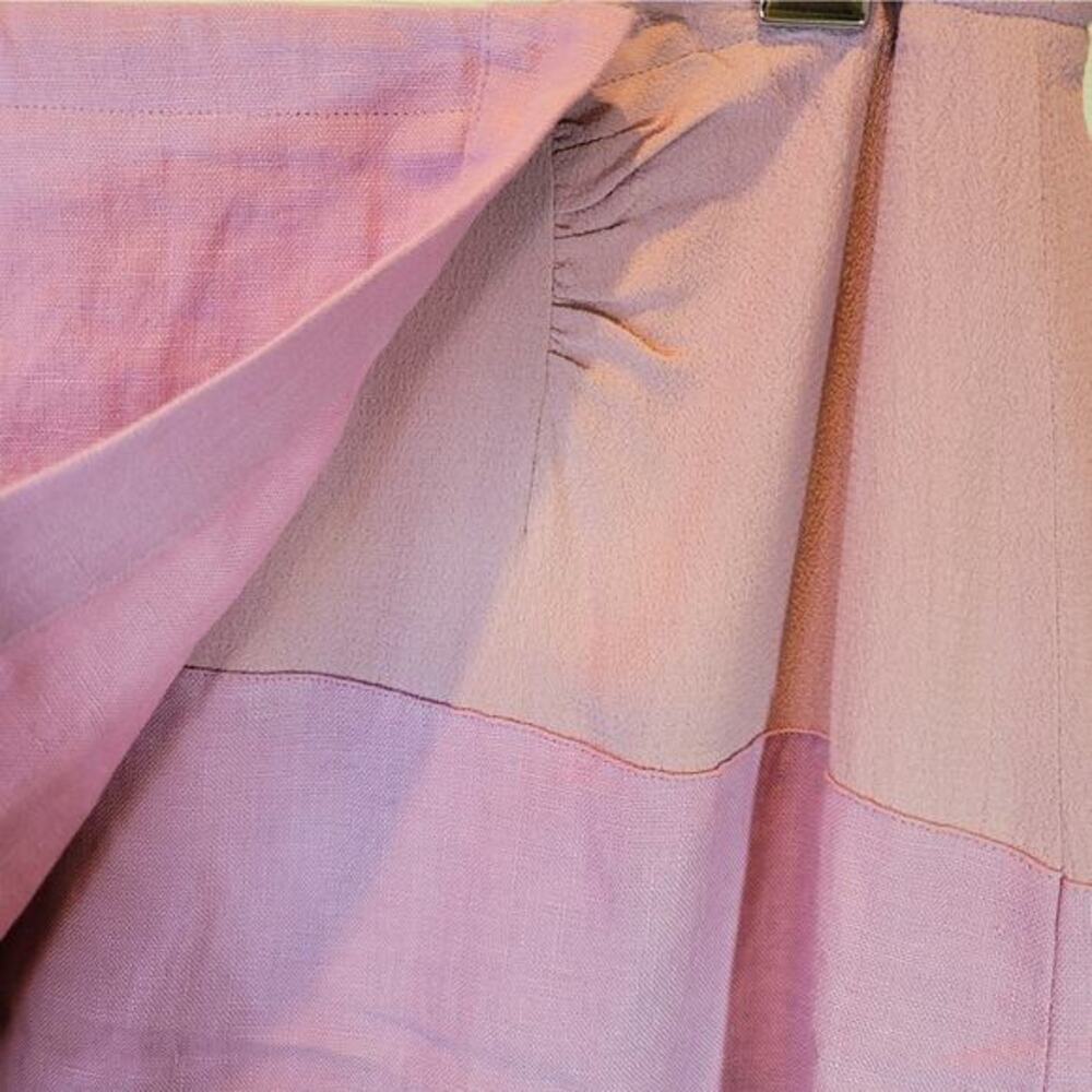 J. JILL VTG 90s Linen‎ Midi Skirt Wrap Pencil Womens Size 12 Patchwork Rose Pink - Picture 9 of 16